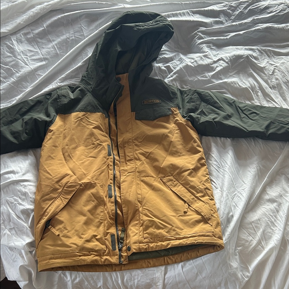 Burton Olive and Mustard Hooded Jacket